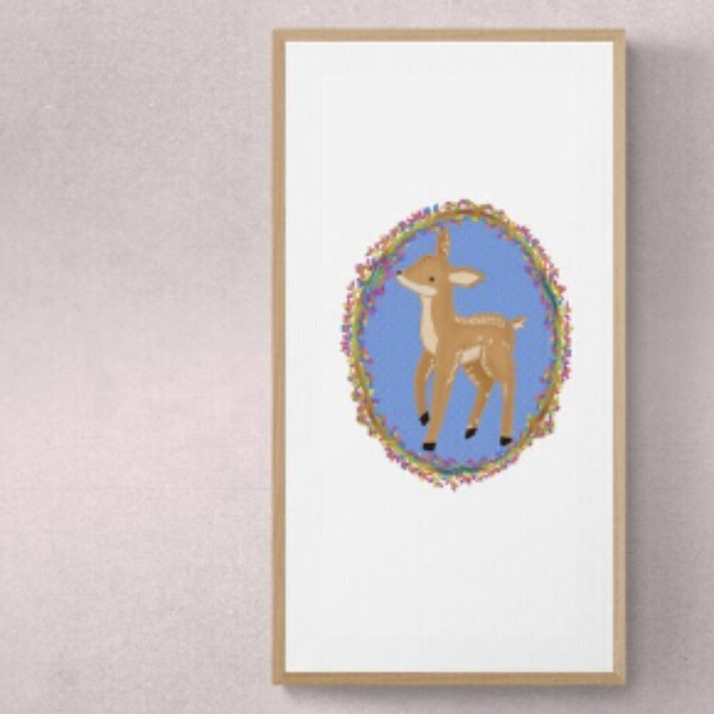 Cute Deer | Kids Art | Modern Wall Art Decor | Minimalist Digital Prints
